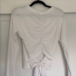 Long sleeve top with detailed back